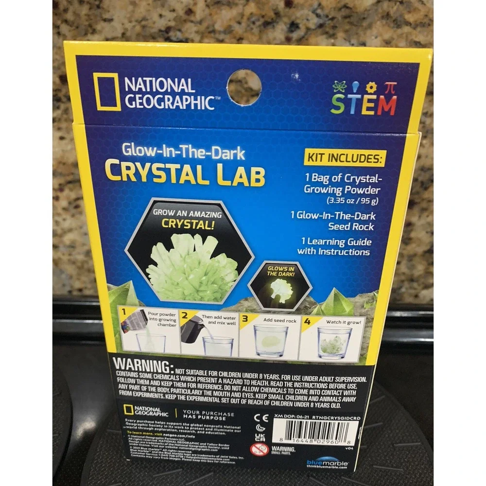 National Geographic STEM Green Crystal Growing Lab DIY Crystal Creation [B46]